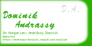 dominik andrassy business card