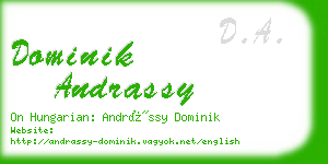 dominik andrassy business card